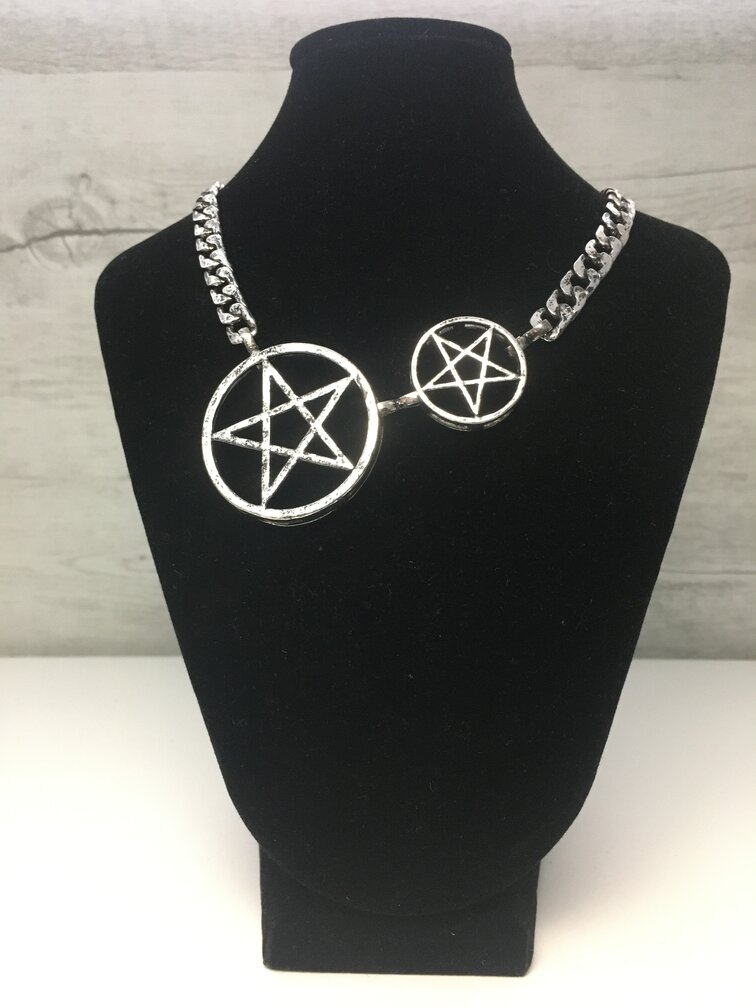 COLLANA RESTYLE (SILVER DOUBLE PENTACLE)