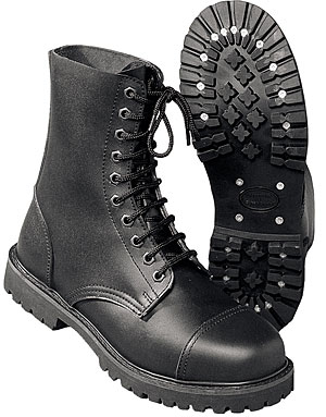 ANFIBI VERA PELLE BOOTS BLACK 10 FORI 40