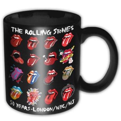 TAZZA IN CERAMICA  THE ROLLING STONES(50 YEARS-LONDON/NYC/NJ)