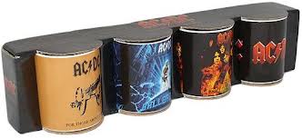 SET DI 4 TAZZE IN CERAMICA  MEDIE - AC/DC(ALBUM COVER)