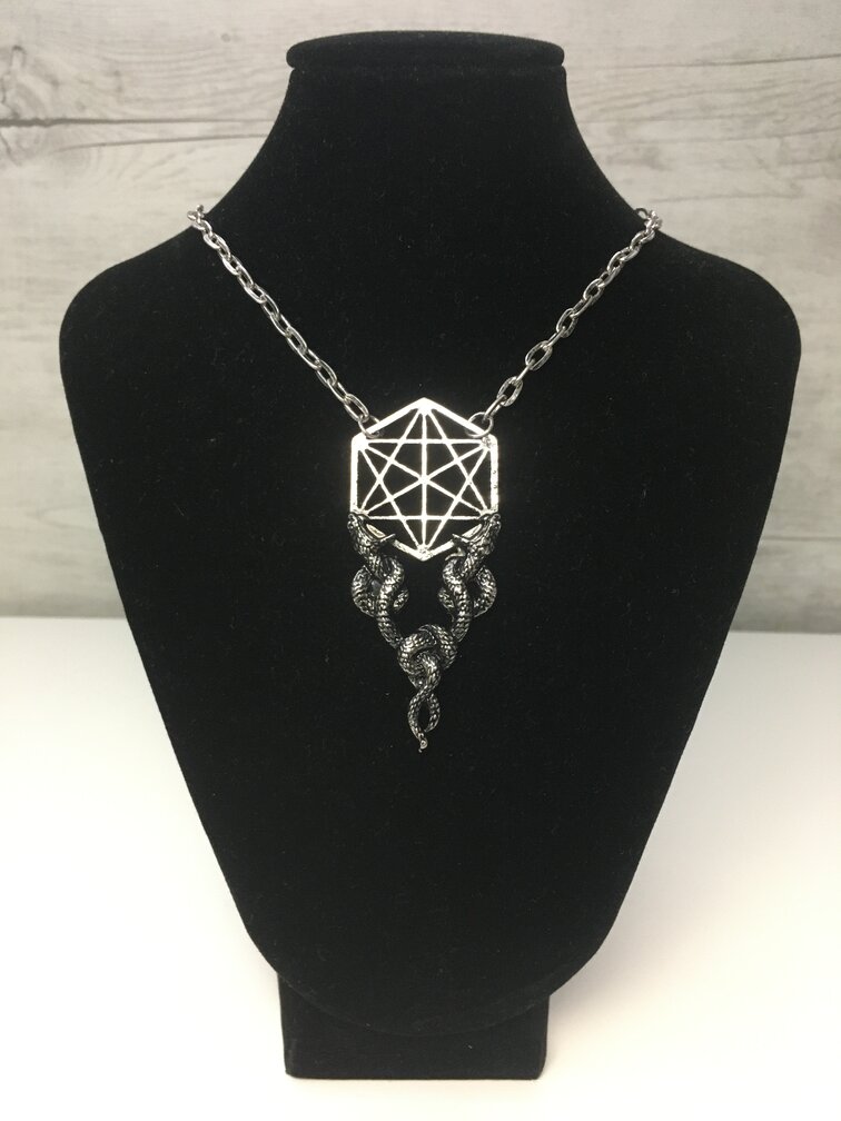 COLLANA RESTYLE (Necklace Sacred Snakes Silver Pendant)