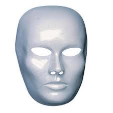 MASCHERA  PITTURABILE BIANCA