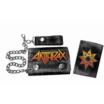 PORTAFOGLIO PELLE CON CATENA - ANTHRAX