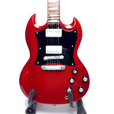 Mini chitarra da collezione replica in legno - AC/DC - ANGUS  YOUNG (Red)