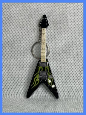 Portachiavi in legno chitarra mini porta chiavi miniatura gruppo rock Metallica