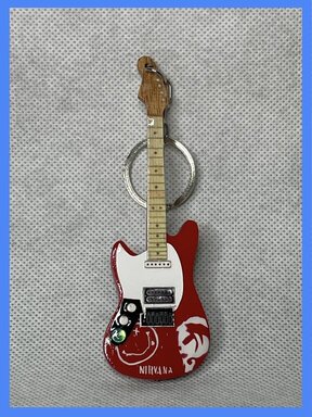 Portachiavi in legno chitarra mini porta chiavi miniatura Fender Mustang Nirvana