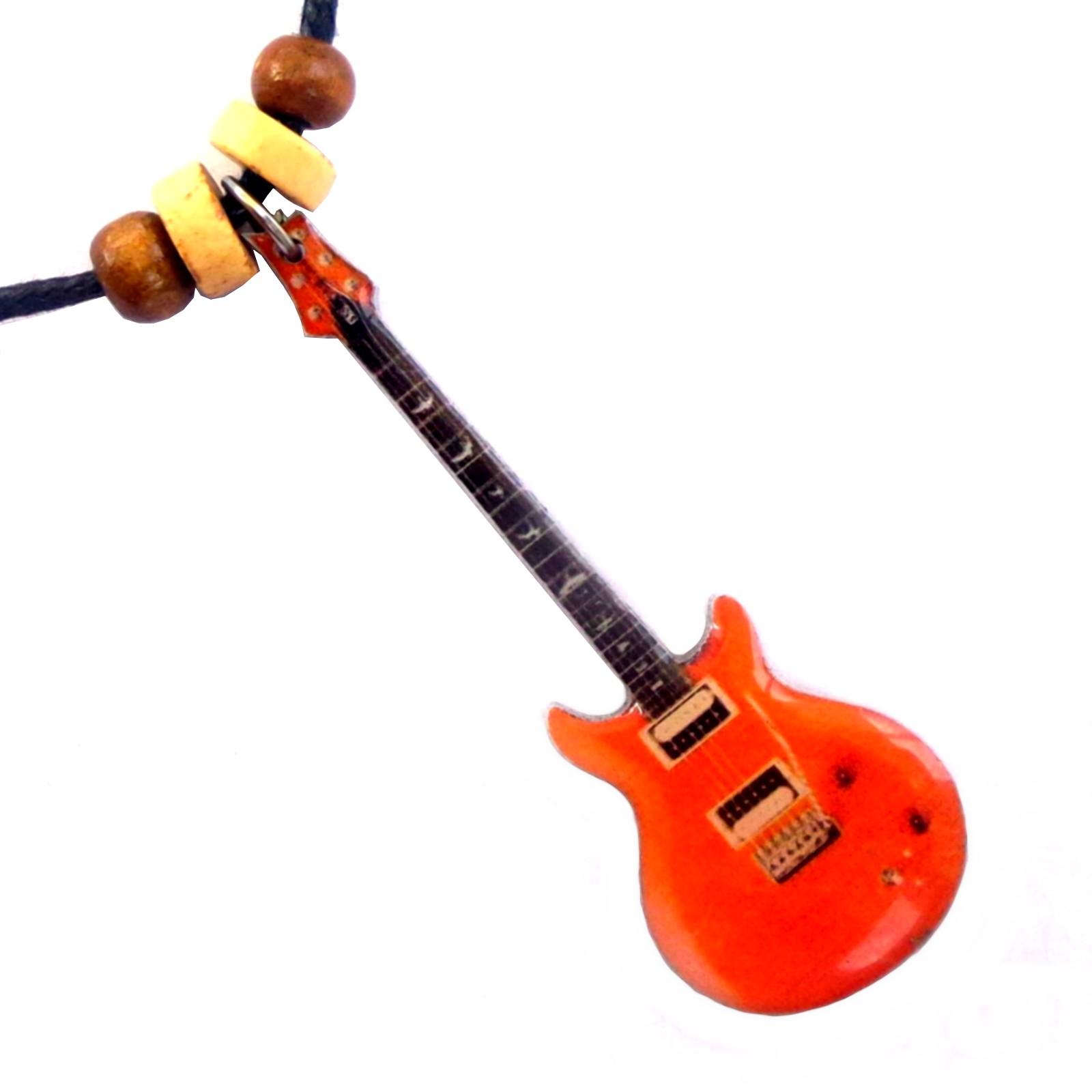 Collanina a forma di chitarra in metallo - Carlos Santana