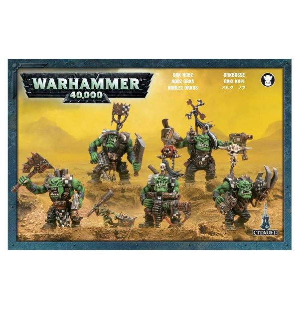 Warhammer 40000 miniature Ork Nobz Orki Kapi fantasy Workshop games 40k battle