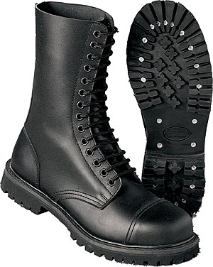 ANFIBI VERA PELLE BOOTS BLACK 14 FORI 40