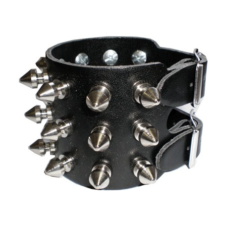 BRACCIALE IN PELLE CON BORCHIE 3 FILE KILLER