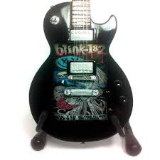 Mini chitarra da collezione replica in legno - BLINK 182 - Tribute