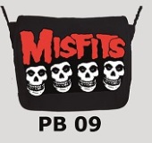 BORSA TRACOLLA IN TESSUTO MISFITS (FOUR SKULL)