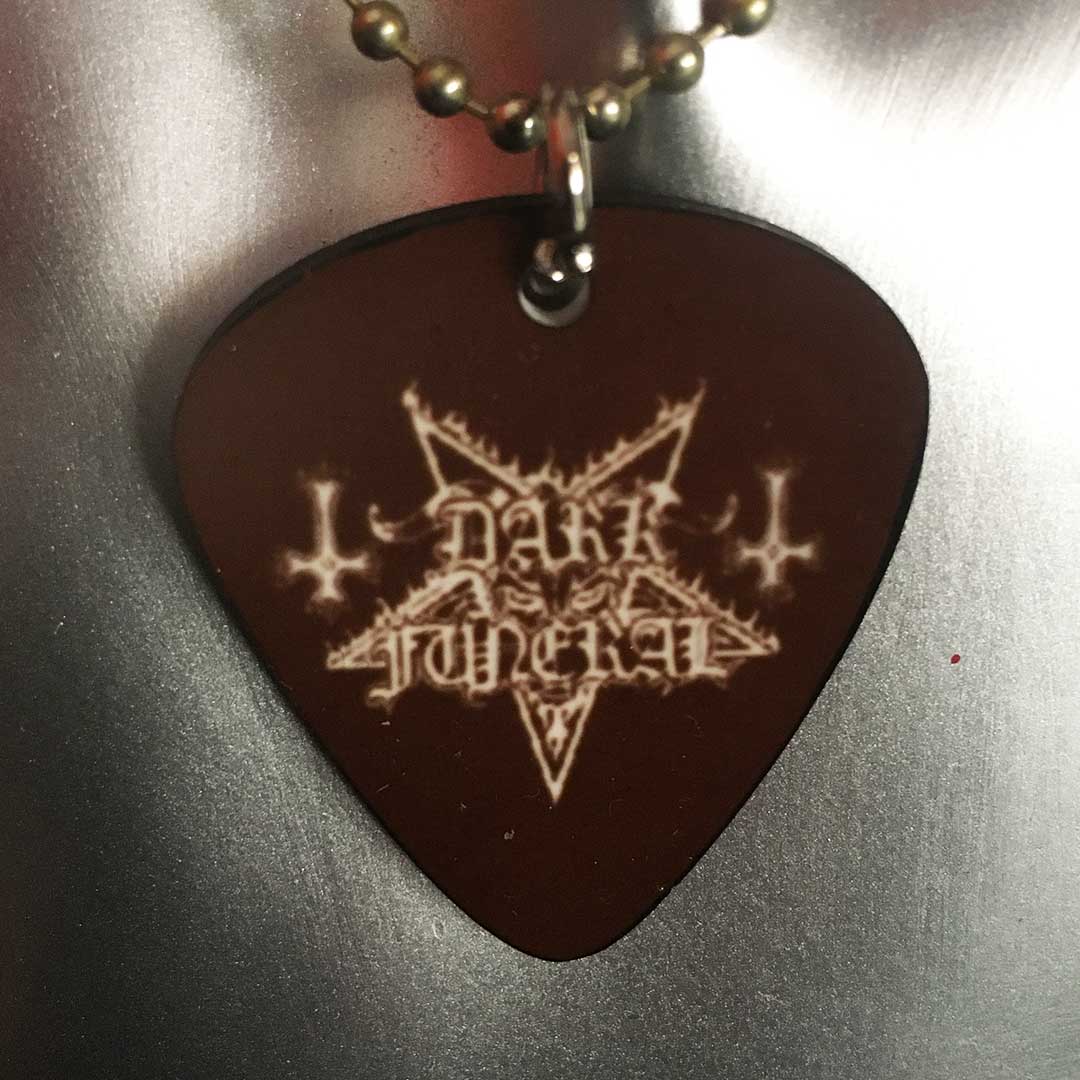 Collana con ciondolo a forma di plettro Dark Funeral -Teach Children to Worship Satan