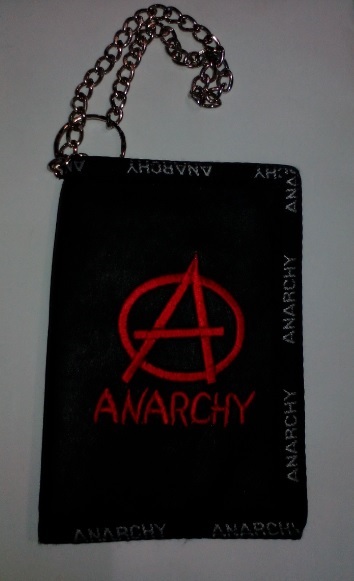 PORTAFOGLIO NERO CON CATENA - ANARCHY