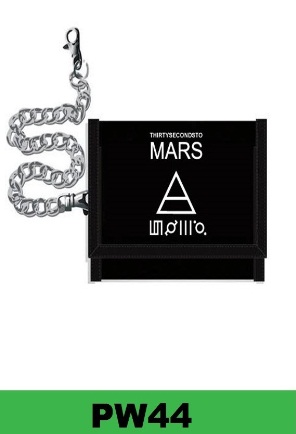 PORTAFOGLIO NERO CON CATENA - 30 SECONDS TO MARS