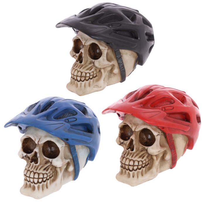 Teschio con Elmetto da Ciclista