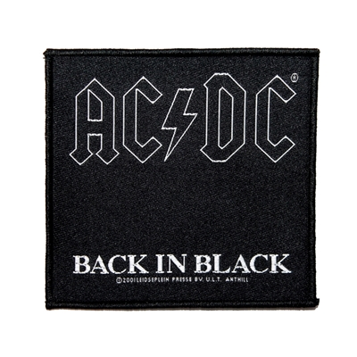 TOPPA-PATCH UFFICIALE AC/DC (Back In Black)