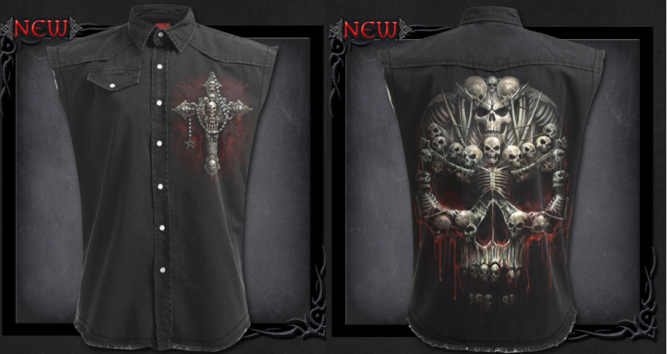 CAMICIA SMANICATA SPIRAL DEATH BONES