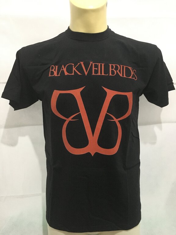 T-SHIRT BLACK VEIL BRIDES - LOGO ROSSO