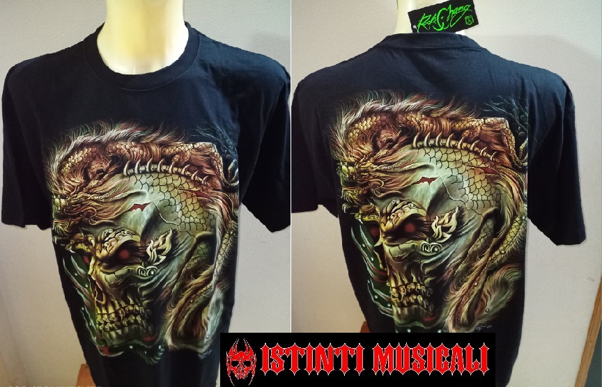 T-SHIRT TESCHIO CON DRAGO (GLOW IN THE DARK)