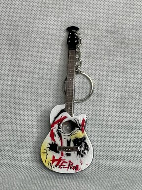 Portachiavi in legno chitarra porta chiavi miniatura Nikki Sixx Mötley Crüe band